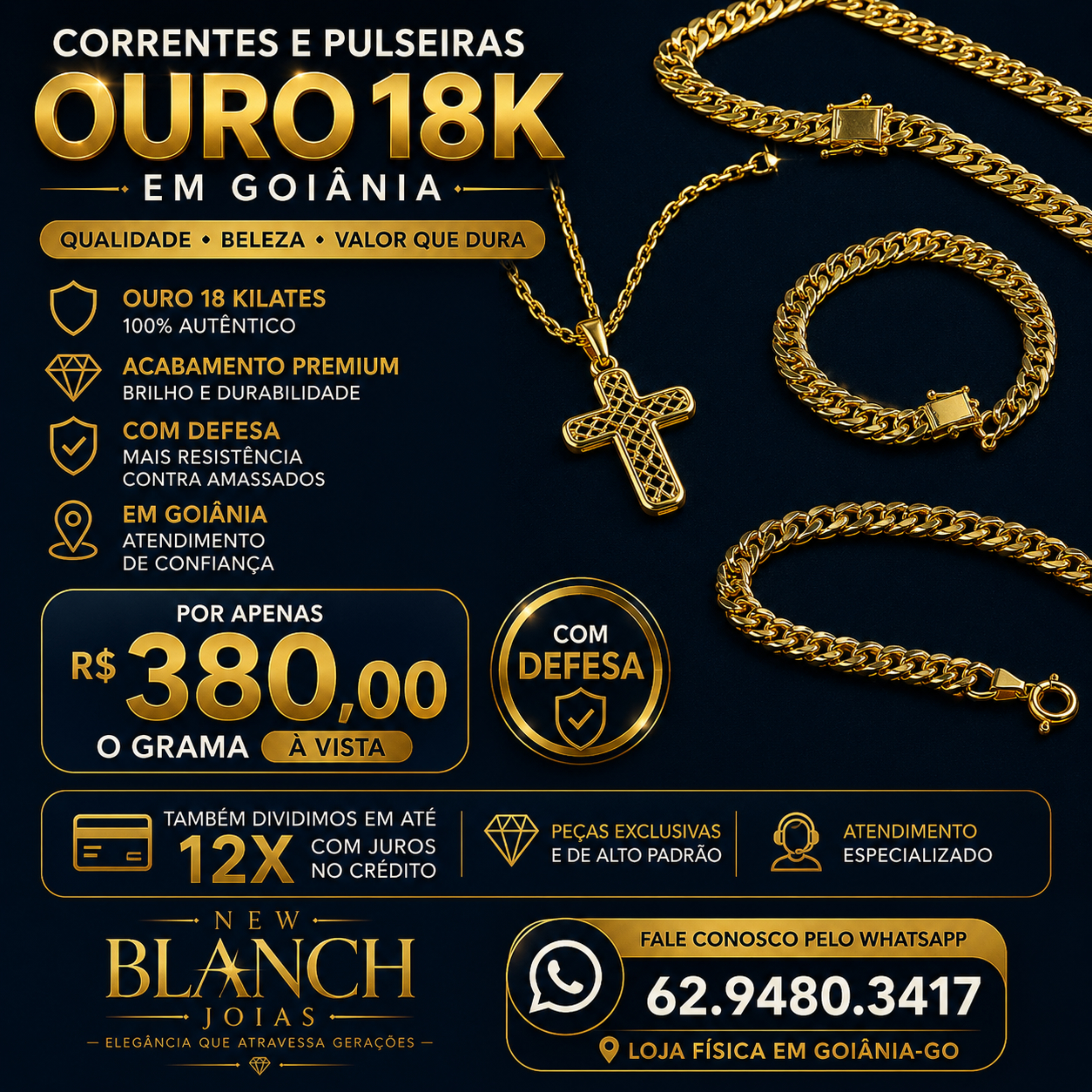 Joias em Ouro 18K New Blanch